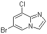 6-溴-8-氯咪唑并[1,2-a]吡啶分子结构 (CAS 474708-88-8)