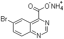6-溴喹唑啉-4-甲酸铵盐分子结构 (CAS 474710-80-0)