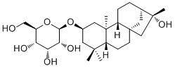 2-O-beta-D-吡喃阿洛糖甙-2,16-贝壳杉烯二醇分子结构 (CAS 474893-07-7)