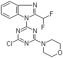 4-(4-氯-6-(2-(二氟甲基)-1H-苯并[d]咪唑-1-基)-1,3,5-三嗪-2-基)吗啉分子结构 (CAS 475111-38-7)