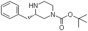 (S)-1-Boc-3-苄基哌嗪分子结构 (CAS 475272-55-0)