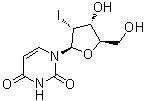 2'-碘-2'-脱氧尿苷分子结构 (CAS 4753-03-1)