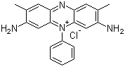 structure of CAS# 477-73-6, Basic Red 2;C.I. 50240; Safranine O; 3,7-Diamino-2,8-dimethyl-5-phenylphenazinium chloride; Safranine T