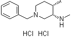 结构式 CAS# 477600-68-3, 顺式-1-苄基-N-甲基-4-甲基哌啶-3-胺二盐酸盐