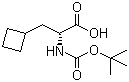 N-叔丁氧羰基-D-环丁基丙氨酸分子结构 (CAS 478183-61-8)