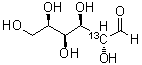D-古洛糖-2-<sup>13</sup>C分子结构 (CAS 478529-73-6)