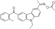 1-[9-Ethyl-6-(2-methylbenzoyl)-9H-carbazol-3-yl]ethanone 1-(O-acetyloxime) molecular structure (CAS 478556-66-0)
