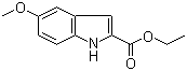 structure of CAS# 4792-58-9, Ethyl 5-methoxy-1H-indole-2-carboxylate;5-Methoxyindole-2-carboxylic acid ethyl ester