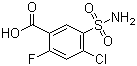 4-氯-2-氟-5-氨磺酰苯甲酸分子结构 (CAS 4793-22-0)