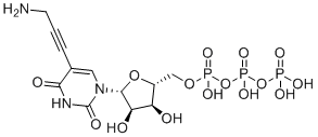5-(3-氨基-1-丙炔-1-基)尿苷5'-(四氢三磷酸酯)分子结构 (CAS 480440-13-9)