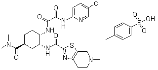 伊多塞班对甲苯磺酸盐分子结构 (CAS 480449-71-6)