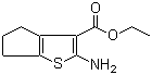 2-氨基-5,6-二氢-4H-环戊并[b]噻吩-3-甲酸乙酯分子结构 (CAS 4815-29-6)