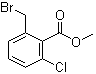 2-溴甲基-6-氯苯甲酸甲酯分子结构 (CAS 482578-63-2)