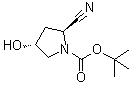 (2S,4R)-2-氰基-4-羟基-1-吡咯烷羧酸叔丁酯分子结构 (CAS 483366-12-7)