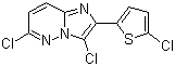 3,6-二氯-2-(5-氯-2-噻吩基)咪唑并[1,2-b]哒嗪分子结构 (CAS 483367-55-1)