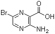 3-氨基-6-溴吡嗪-2-甲酸分子结构 (CAS 486424-37-7)