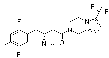 西他列汀分子结构 (CAS 486460-32-6)