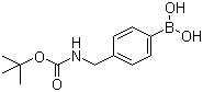 4-(N-叔丁氧羰基氨甲基)苯硼酸分子结构 (CAS 489446-42-6)