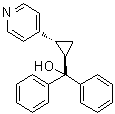 反式-2-(4-吡啶基)-alpha,alpha-二苯基环丙烷甲醇分子结构 (CAS 4904-00-1)