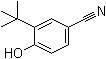 3-叔丁基-4-羟基苯甲腈分子结构 (CAS 4910-04-7)