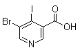 5-溴-4-碘-3-吡啶羧酸分子结构 (CAS 491588-98-8)