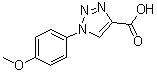 1-(4-甲氧基苯基)-1H-1,2,3-三唑-4-羧酸分子结构 (CAS 4916-13-6)
