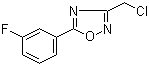 3-(氯甲基)-5-(3-氟苯基)-1,2,4-恶二唑分子结构 (CAS 491842-63-8)