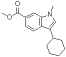 Methyl 3-cyclohexyl-1-methyl-6-indolecarboxylate molecular structure (CAS 494799-21-2)