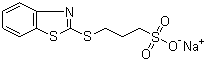 3-(苯骈噻唑-2-巯基)-丙烷磺酸钠分子结构 (CAS 49625-94-7)