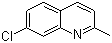 结构式 CAS# 4965-33-7, 7-氯喹哪啶; 7-氯-2-甲基喹啉
