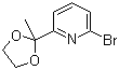 结构式 CAS# 49669-14-9, 2-溴-6-(2-甲基-1,3-二氧戊环-2-基)吡啶
