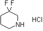 3,3-二氟哌啶盐酸盐分子结构 (CAS 496807-97-7)