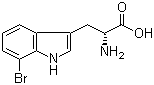 结构式 CAS# 496929-99-8, 7-溴-D-色氨酸