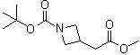 3-(2-甲氧基-2-氧代乙基)吖丁啶-1-羧酸叔丁酯分子结构 (CAS 497160-14-2)