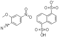 2-甲氧基-4-硝基偶氮苯 1,5-萘二磺酸盐分子结构 (CAS 49735-71-9)