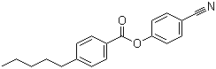 4-戊基苯甲酸 4-氰基苯酯分子结构 (CAS 49763-64-6)