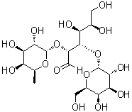 3-O-(alpha-D-吡喃半乳糖基)-2-O-(alpha-L-吡喃岩藻糖基)-D-半乳糖分子结构 (CAS 49777-14-2)