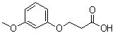3-(3-甲氧基苯氧基)丙酸分子结构 (CAS 49855-03-0)