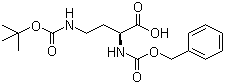 N-苄氧羰基-N'-叔丁氧羰基-L-2,4-二氨基丁酸分子结构 (CAS 49855-91-6)