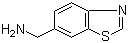 结构式 CAS# 499770-92-2, 1,3-苯并噻唑-6-甲胺; 6-(氨甲基)苯并噻唑