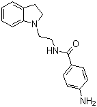 4-氨基-N-[2-(2,3-二氢-1H-吲哚-1-基)乙基]苯甲酰胺分子结构 (CAS 50-68-0)