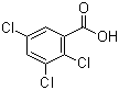 2,3,5-三氯苯甲酸分子结构 (CAS 50-73-7)