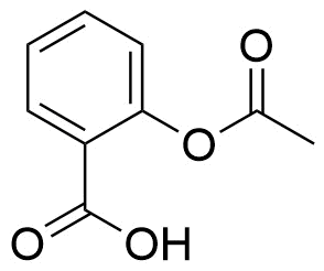 邻乙酰水杨酸分子结构 (CAS 50-78-2)