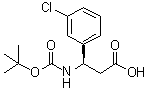 (betaR)-3-Chloro-beta-[[(1,1-dimethylethoxy)carbonyl]amino]benzenepropanoic acid molecular structure (CAS 500789-06-0)