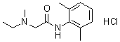 N-(2,6-二甲基苯基)-2-(乙基甲基氨基)乙酰胺单盐酸盐分子结构 (CAS 50295-20-0)