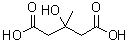 beta-羟基-beta-甲基戊二酸分子结构 (CAS 503-49-1)