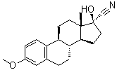 (17beta)-17-Hydroxy-3-methoxyestra-1,3,5(10)-triene-17-carbonitrile molecular structure (CAS 50304-31-9)
