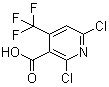 2,6-Dichloro-4-(trifluoromethyl)nicotinic acid molecular structure (CAS 503437-19-2)