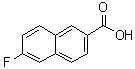 6-氟-2-萘甲酸分子结构 (CAS 5043-01-6)