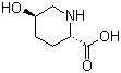 (2S,5R)-反式-5-羟基哌啶-2-甲酸分子结构 (CAS 50439-45-7)